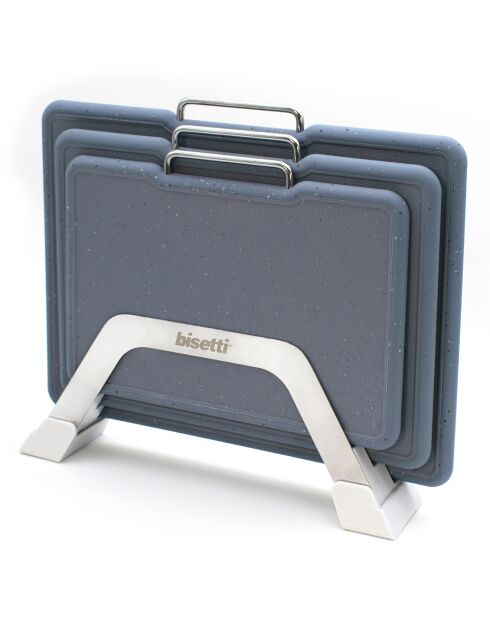 3 Planches à découper avec support Pierre Gourmet grises