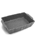 Plat à four en Grès Pierre Gourmet gris - 34x22x7 cm