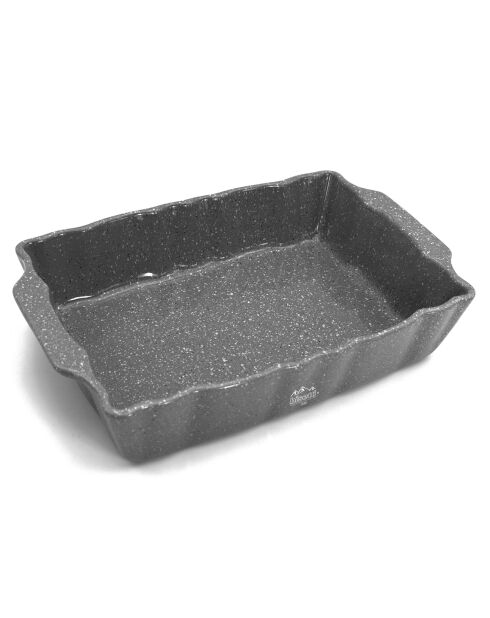 Plat à four en Grès Pierre Gourmet gris - 34x22x7 cm