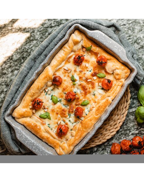 Pirofila da forno Pierre Gourmet in gres grigio - 34x22x7 cm