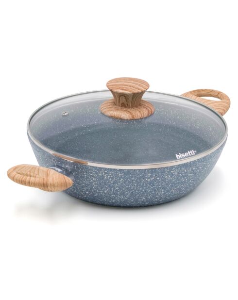 Sauteuse avec couvercle induction en aluminium forgé Pierre Gourmet grise - D.28 cm