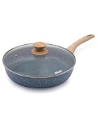 Poêle avec couvercle induction en aluminium forgé Pierre Gourmet grise - D.28 cm