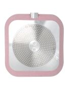 Grill induction en aluminium forgé Stonerose rose - D.28 cm