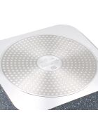 Grill induction en aluminium forgé Pierre Gourmet gris - D.28 cm