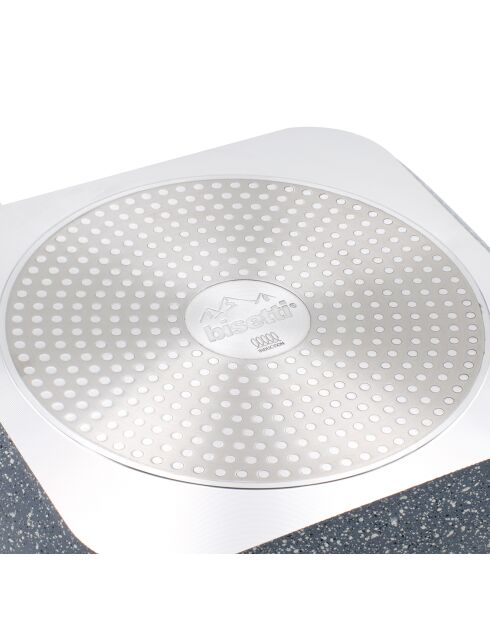 Grill induction en aluminium forgé Pierre Gourmet gris - D.28 cm