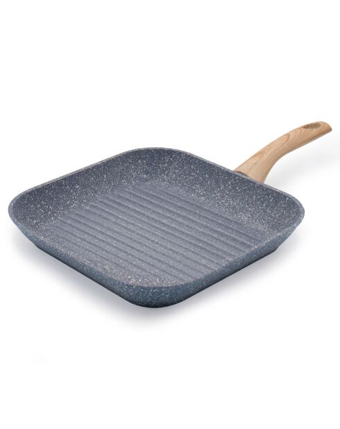 Grill induction en aluminium forgé Pierre Gourmet gris - D.28 cm