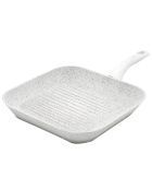 Grill induction en aluminium forgé Stone White blanc - D.28 cm