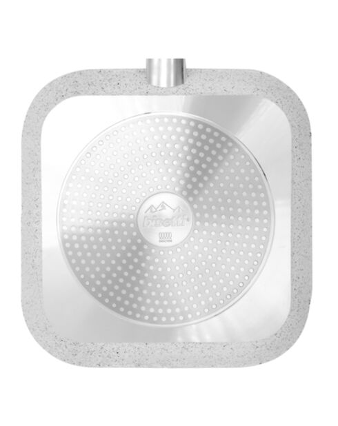 Grill induction en aluminium forgé Stone White blanc - D.28 cm
