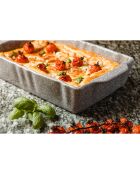2 teglie da forno in gres porcellanato Gourmet grigio - 34x22x7/30,5x18,5x6 cm