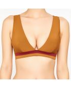 Haut de maillot de bain Iker marron/acajou