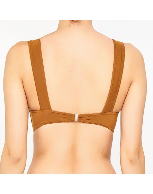 Haut de maillot de bain Iker marron/acajou