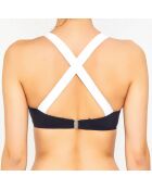 Haut de maillot de bain Bermeo noir/blanc