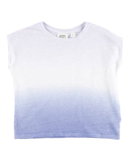 T-Shirt 100% Lin Mia motif tie & dye bleu ciel/cobalt