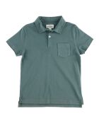 Polo en Jersey de Coton Léo vert forêt