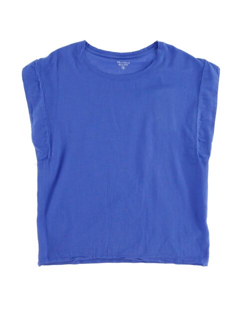 T-Shirt en Coton Tania sans manches bleu cobalt
