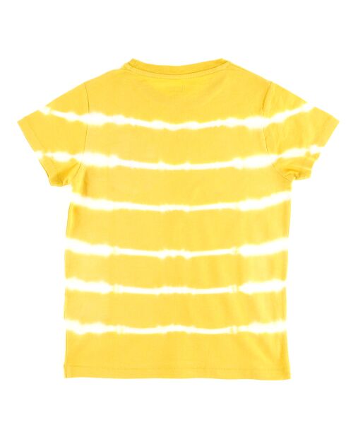 T-Shirt en Coton motif tie & dye jaune