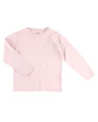 T-Shirt en Coton Pocket rose clair