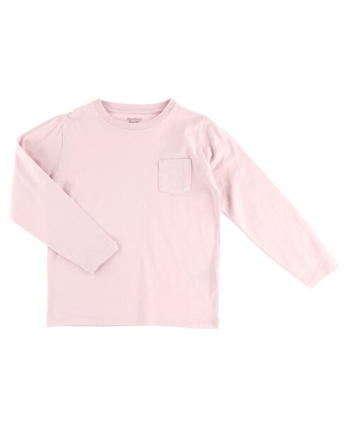 T-Shirt en Coton Pocket rose clair