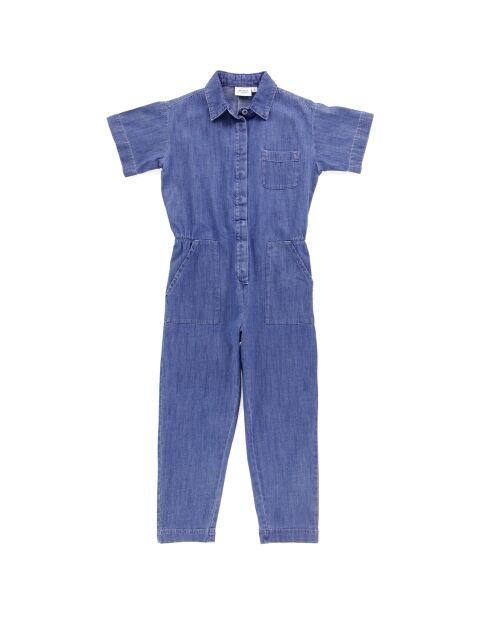 Combinaison en Toile de coton Pepa bleu brut