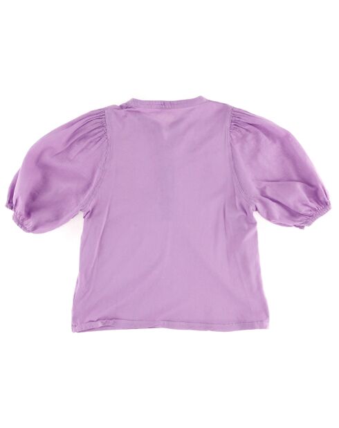 Blouse en Coton Turette manches bouffantes violette