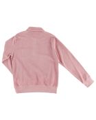 Sweat en Coton éponge col zippé Bouclette rose