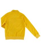 Sweat en Coton éponge col zippé Bouclette jaune