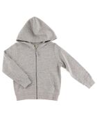 Sweat zippé en Coton Noa à capuche gris clair