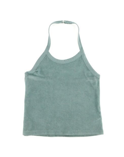 Top en Coton éponge Teddie vert eucalyptus