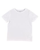 T-Shirt fin en Coton Crew blanc