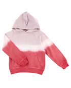 Sweat fin en Coton motif tie & dye rose/corail