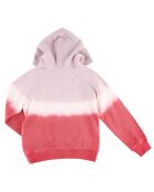 Sweat fin en Coton motif tie & dye rose/corail