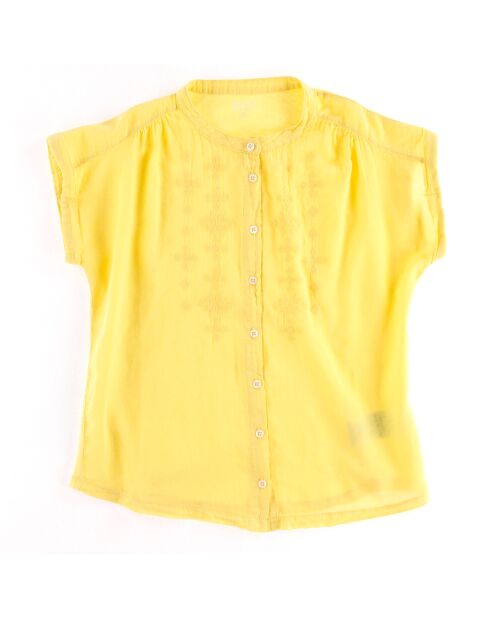 Blouse en Coton Ginna à broderies jaune
