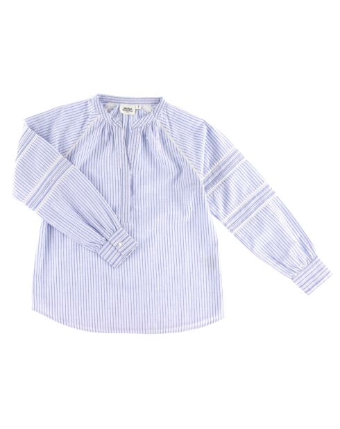 Blouse en Coton Cassie à rayures bleu/blanc