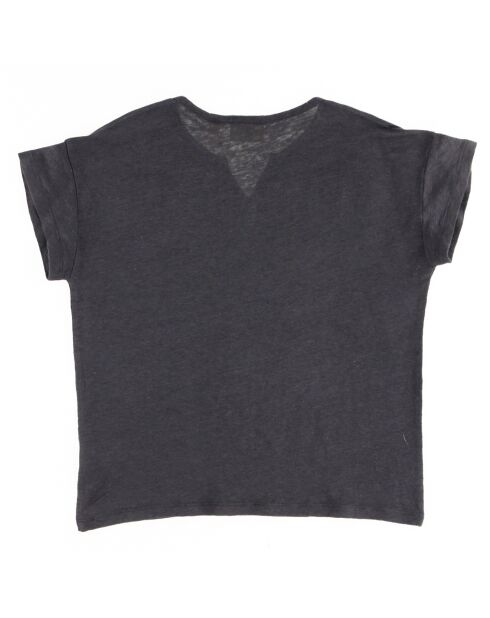 T-Shirt 100% Lin Marguerite gris graphite