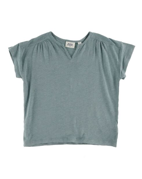 T-Shirt 100% Lin Marguerite vert eucalyptus