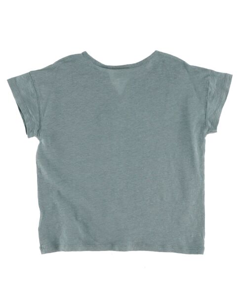 T-Shirt 100% Lin Marguerite vert eucalyptus