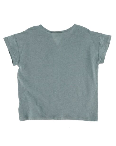 T-Shirt 100% Lin Marguerite vert eucalyptus