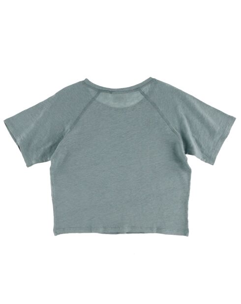 T-Shirt 100% Lin Thérèse vert eucalyptus