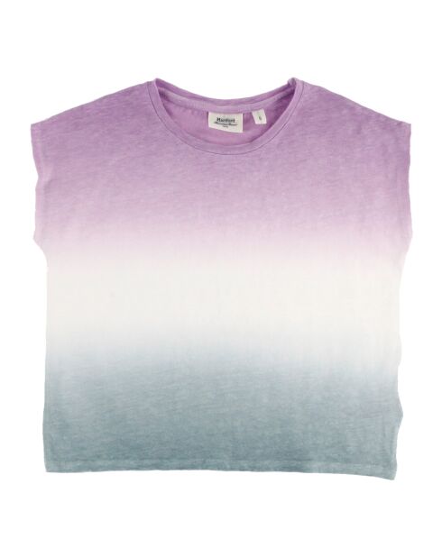 T-Shirt 100% Lin Mia motif tie & dye violet/eucalyptus