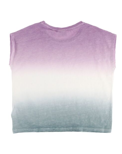 T-Shirt 100% Lin Mia motif tie & dye violet/eucalyptus