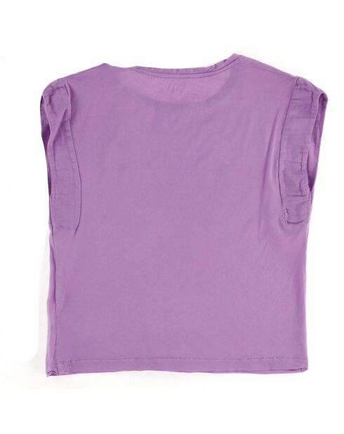 T-Shirt en Coton Tania sans manches violet