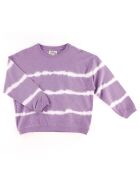 Sweat fin en Coton Jenny motif tie & dye violet