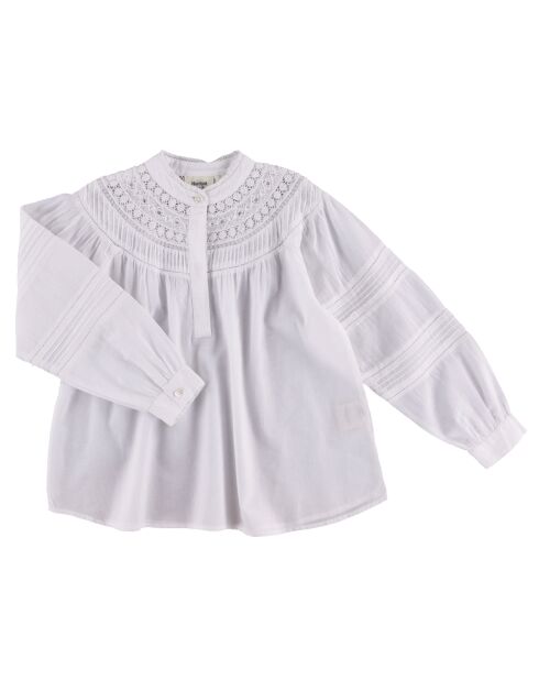 Blouse en Coton Cory à broderie blanche