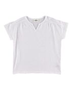 T-Shirt 100% Lin Marguerite blanc