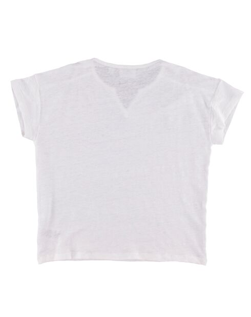 T-Shirt 100% Lin Marguerite blanc