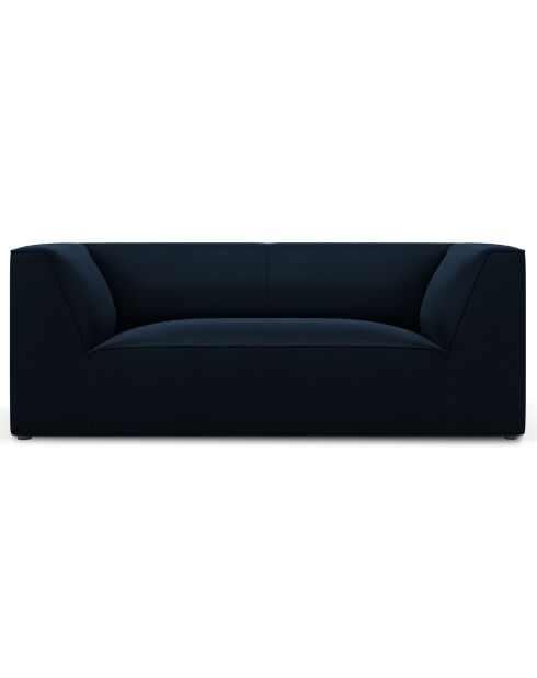 Charles 2-zitsbank in donkerblauw fluweel - 174x92x69 cm