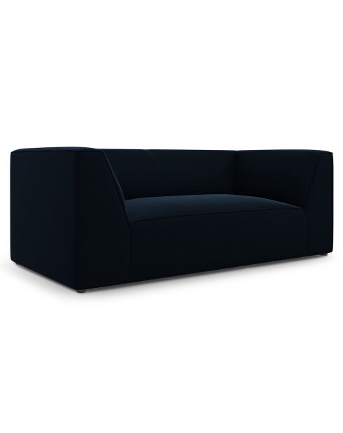 Charles 2-zitsbank in donkerblauw fluweel - 174x92x69 cm