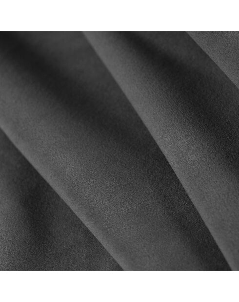 Canapé d'angle Droit velours Charles 4 places gris foncé  - 273x180x69 cm