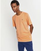 T-Shirt Garment Dyed Logo orange clair