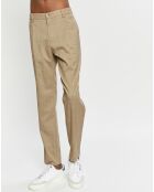 Pantalon à pinces Regular Fit Blake imprimé à carreaux marron/beige